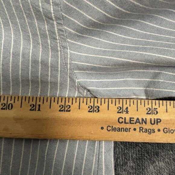 Madewell Button Down Shirt Womens Large Lt Blue Striped Boxy Preppy Classic - Picture 8 of 12